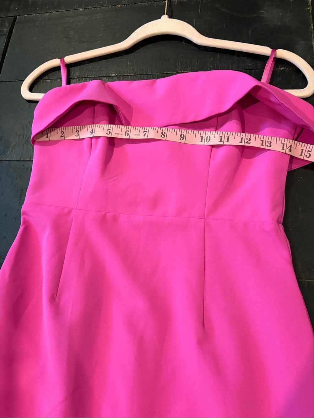 NWT Revolve Zoriannna Hot Pink Georgia Strapless Ruffle-Trim Midi Dress Small - Picture 8 of 13